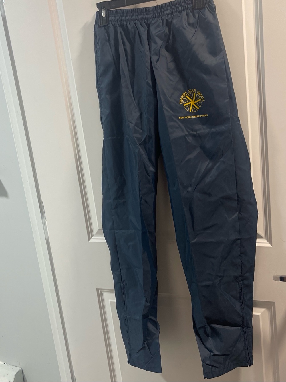 Navy Windbreaker with Yellow Empire State Games Logo Made In USA